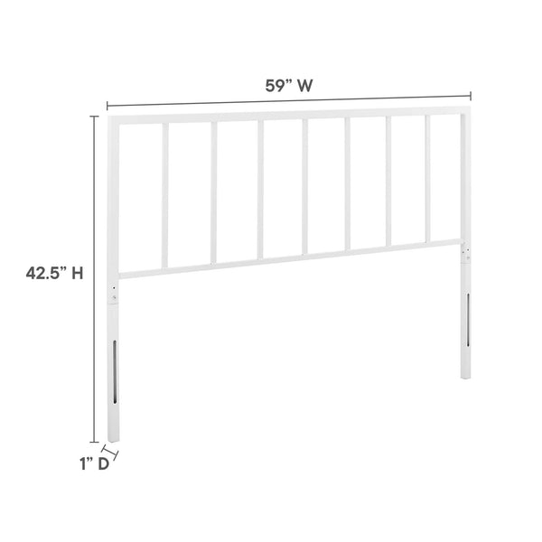 Modway Furniture Tatum Queen Headboard by Modway Spindle Iron Frame Contemporary Bedroom Accent White MOD-6170-WHI