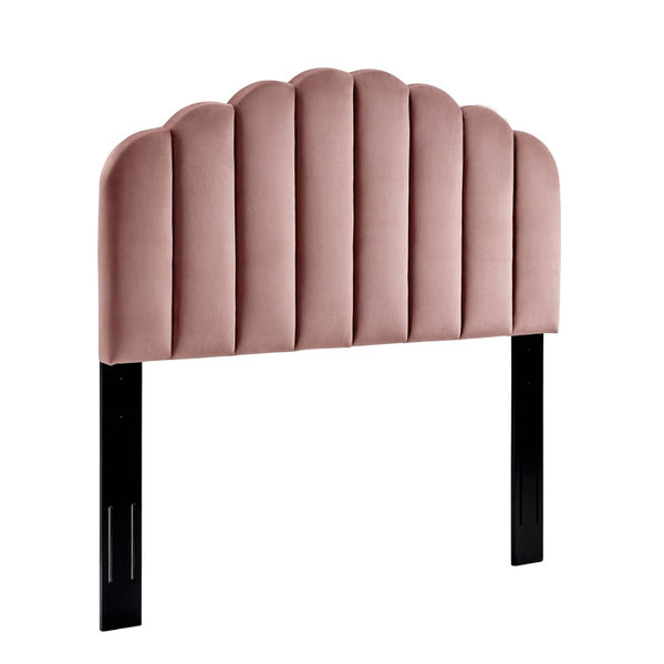 Modway Furniture Veronique Performance Velvet Full/Queen Headboard - Vintage Glamour Meets Modern Comfort and Style Dusty Rose MOD-6207-DUS