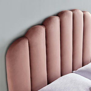 Modway Furniture Veronique Performance Velvet Full/Queen Headboard - Vintage Glamour Meets Modern Comfort and Style Dusty Rose MOD-6207-DUS