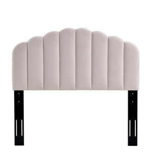 Modway Furniture Veronique Performance Velvet Full/Queen Headboard - Vintage Glamour Meets Modern Comfort and Style Pink MOD-6207-PNK