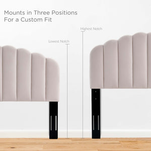 Modway Furniture Veronique Performance Velvet Full/Queen Headboard - Vintage Glamour Meets Modern Comfort and Style Pink MOD-6207-PNK