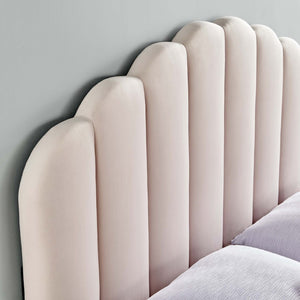 Modway Furniture Veronique Performance Velvet Full/Queen Headboard - Vintage Glamour Meets Modern Comfort and Style Pink MOD-6207-PNK