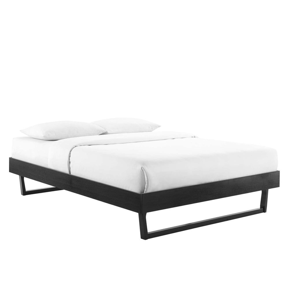 Modway Furniture Billie Full Platform Bed Frame – Mid-Century Modern Design, Durable Wood Construction & Easy Setup Black MOD-6213-BLK