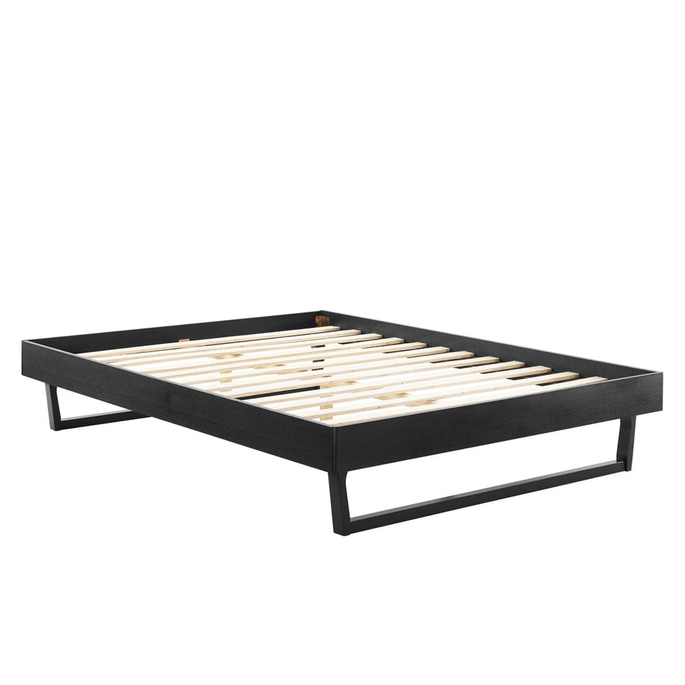 Modway Furniture Billie Full Platform Bed Frame – Mid-Century Modern Design, Durable Wood Construction & Easy Setup Black MOD-6213-BLK