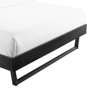Modway Furniture Billie Full Platform Bed Frame – Mid-Century Modern Design, Durable Wood Construction & Easy Setup Black MOD-6213-BLK
