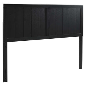 Modway Furniture Robbie Wood Queen Headboard - Mid-Century Modern Design for a Stylish and Versatile Bedroom Upgrade Black MOD-6218-BLK
