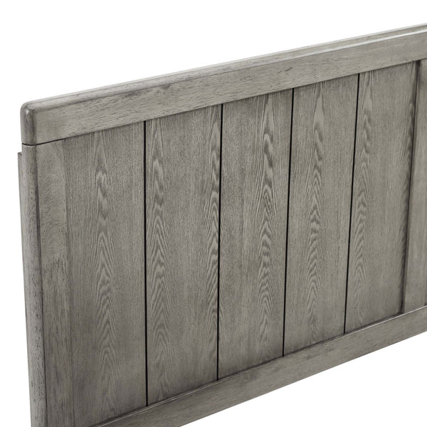 Modway Furniture Robbie Wood Queen Headboard - Mid-Century Modern Design for a Stylish and Versatile Bedroom Upgrade Gray MOD-6218-GRY
