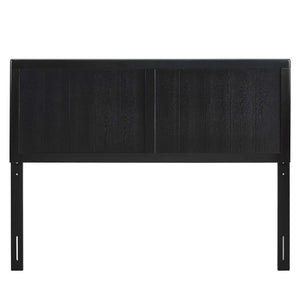 Modway Furniture Robbie Wood King Headboard - Mid-Century Modern Design for Timeless Bedroom Elegance and Style Black MOD-6219-BLK