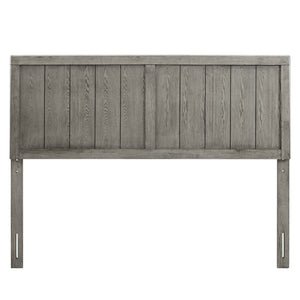 Modway Furniture Robbie Wood King Headboard - Mid-Century Modern Design for Timeless Bedroom Elegance and Style Gray MOD-6219-GRY