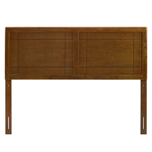 Modway Furniture Archie Wood Full Headboard - Mid-Century Charm with Durable Design for Guest or Teen Bedrooms Walnut MOD-6221-WAL