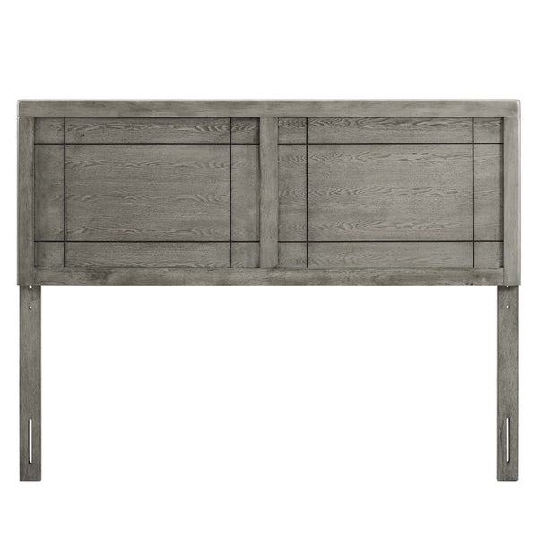 Modway Furniture Archie Wood Queen Headboard - Mid-Century Modern Design with Durable Construction for Lasting Style Gray MOD-6222-GRY