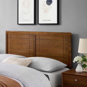 Modway Furniture Archie Wood Queen Headboard - Mid-Century Modern Design with Durable Construction for Lasting Style Walnut MOD-6222-WAL