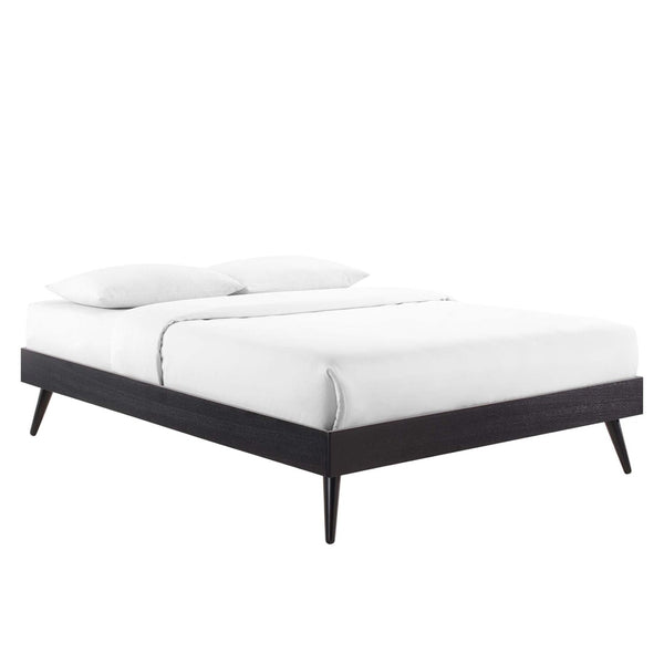 Modway Furniture Margo King Platform Bed Frame by Modway - Mid-Century Modern Design with Sturdy Support System Black MOD-6231-BLK