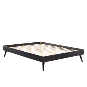 Modway Furniture Margo King Platform Bed Frame by Modway - Mid-Century Modern Design with Sturdy Support System Black MOD-6231-BLK