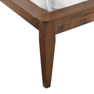 Modway Furniture Astra Wood Queen Platform Bed - Mid-Century Modern Design, Sturdy Support & Stylish Warmth MOD-6250-WAL