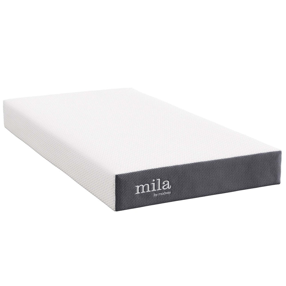 Modway Furniture Mila 8" Twin Mattress - Cooling Memory Foam for Ultimate Comfort in Kids' Rooms, Dorms, and Guests MOD-6256-WHI