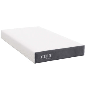 Modway Furniture Mila 8" Twin Mattress - Cooling Memory Foam for Ultimate Comfort in Kids' Rooms, Dorms, and Guests MOD-6256-WHI