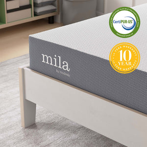 Modway Furniture Mila 8" Twin Mattress - Cooling Memory Foam for Ultimate Comfort in Kids' Rooms, Dorms, and Guests MOD-6256-WHI