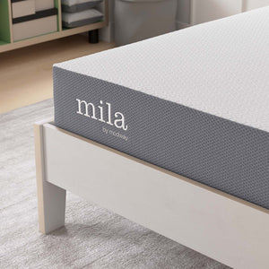 Modway Furniture Mila 8" Twin Mattress - Cooling Memory Foam for Ultimate Comfort in Kids' Rooms, Dorms, and Guests MOD-6256-WHI
