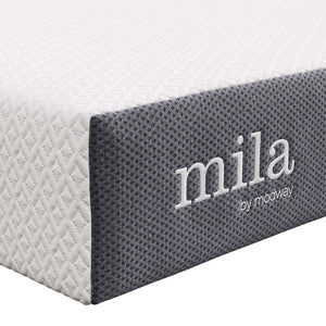 Modway Furniture Mila 8" Twin Mattress - Cooling Memory Foam for Ultimate Comfort in Kids' Rooms, Dorms, and Guests MOD-6256-WHI