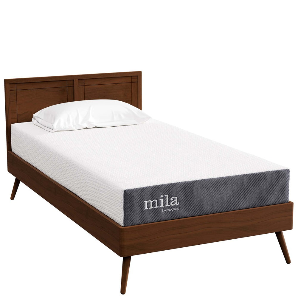 Modway Furniture Mila 8" Twin Mattress - Cooling Memory Foam for Ultimate Comfort in Kids' Rooms, Dorms, and Guests MOD-6256-WHI