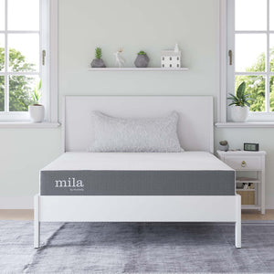 Modway Furniture Mila 8" Memory Foam Full Mattress - Compressed Design for Easy Setup, Pressure Relief & Comfort MOD-6257-WHI
