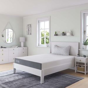 Modway Furniture Mila 8" Memory Foam Full Mattress - Compressed Design for Easy Setup, Pressure Relief & Comfort MOD-6257-WHI
