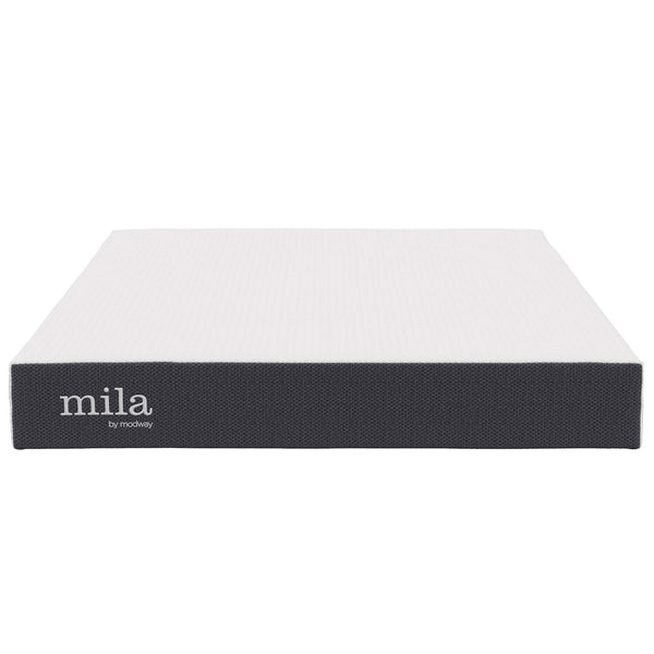 Modway Furniture Mila 8" Memory Foam Full Mattress - Compressed Design for Easy Setup, Pressure Relief & Comfort MOD-6257-WHI