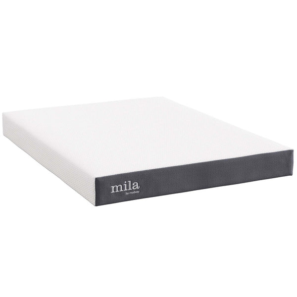 Modway Furniture Mila 8" Queen Mattress – Memory Foam for Ultimate Comfort, Breathable Cover & Pressure Relief Design MOD-6258-WHI