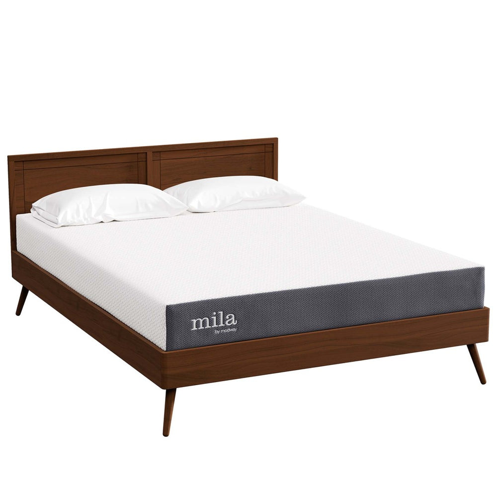 Modway Furniture Mila 8" Queen Mattress – Memory Foam for Ultimate Comfort, Breathable Cover & Pressure Relief Design MOD-6258-WHI