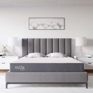 Modway Furniture Mila 8" King Mattress - Pressure-Relieving Memory Foam for Ultimate Comfort & Breathable Sleep Surface MOD-6259-WHI