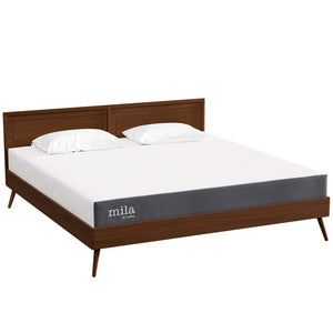 Modway Furniture Mila 8" King Mattress - Pressure-Relieving Memory Foam for Ultimate Comfort & Breathable Sleep Surface MOD-6259-WHI