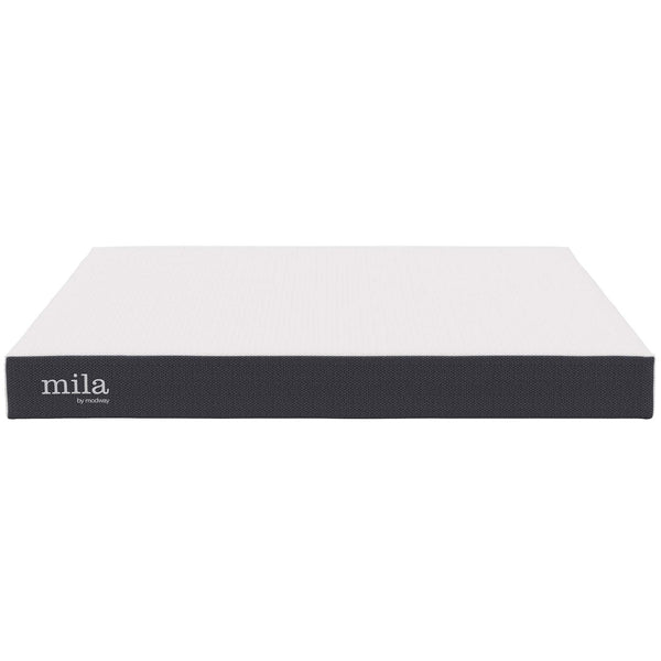 Modway Furniture Mila 8" King Mattress - Pressure-Relieving Memory Foam for Ultimate Comfort & Breathable Sleep Surface MOD-6259-WHI
