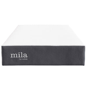 Modway Furniture Mila 10" Twin Mattress - Pressure-Relieving Memory Foam, Breathable Cover, Ideal for Kids & Dorms MOD-6260-WHI