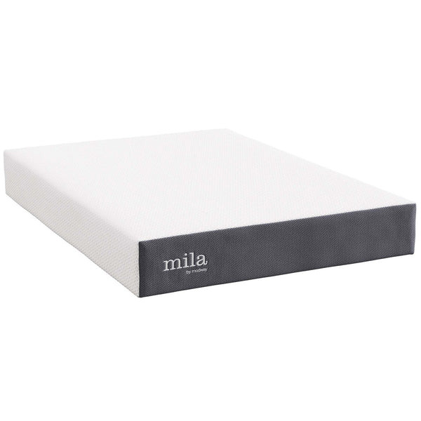 Modway Furniture Mila 10" Memory Foam Mattress - Pressure-Relieving Comfort, Breathable Design & Easy Delivery! MOD-6261-WHI