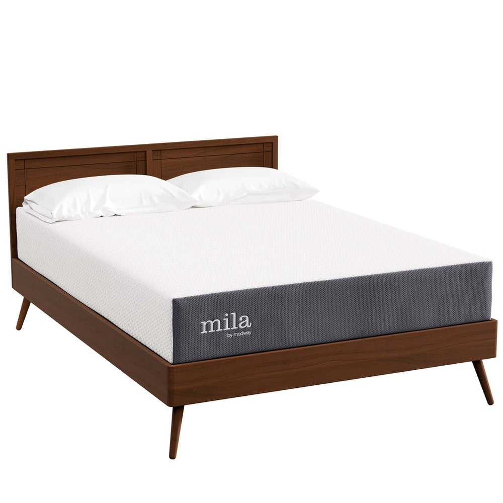 Modway Furniture Mila 10" Memory Foam Mattress - Pressure-Relieving Comfort, Breathable Design & Easy Delivery! MOD-6261-WHI