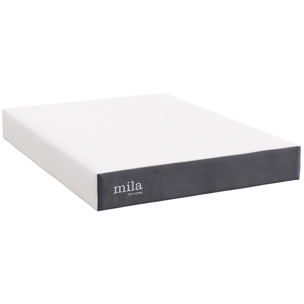 Modway Furniture Mila 10" Queen Mattress - Memory Foam Comfort for Restorative Sleep, Breathable and Supportive Design MOD-6262-WHI