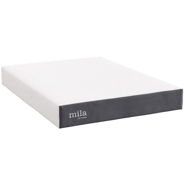 Modway Furniture Mila 10" Queen Mattress - Memory Foam Comfort for Restorative Sleep, Breathable and Supportive Design MOD-6262-WHI