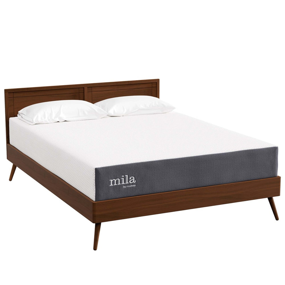 Modway Furniture Mila 10" Queen Mattress - Memory Foam Comfort for Restorative Sleep, Breathable and Supportive Design MOD-6262-WHI
