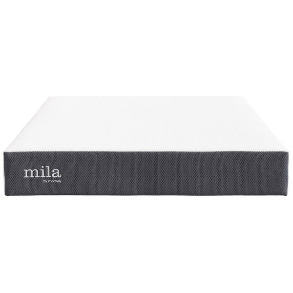 Modway Furniture Mila 10" Queen Mattress - Memory Foam Comfort for Restorative Sleep, Breathable and Supportive Design MOD-6262-WHI