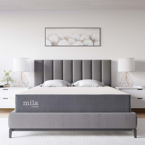 Modway Furniture Mila 10" King Mattress - Comfort-Enhanced Memory Foam with Breathable Cover for Restful Sleep MOD-6263-WHI