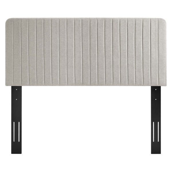 Modway Furniture Milenna Channel-Tufted Upholstered Headboard - Modern Glam Design for King & California King Beds Oatmeal MOD-6342-OAT
