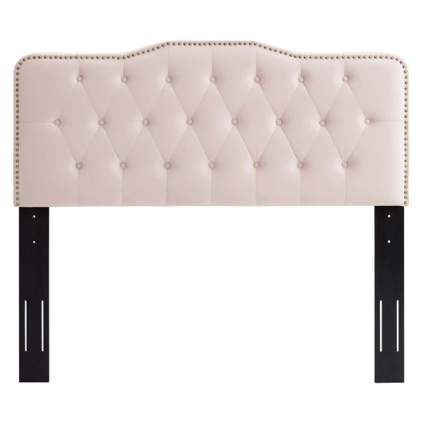 Modway Furniture Sophia Tufted Performance Velvet Twin Headboard - Vintage-Modern Glamour with Adjustable Height Pink MOD-6409-PNK