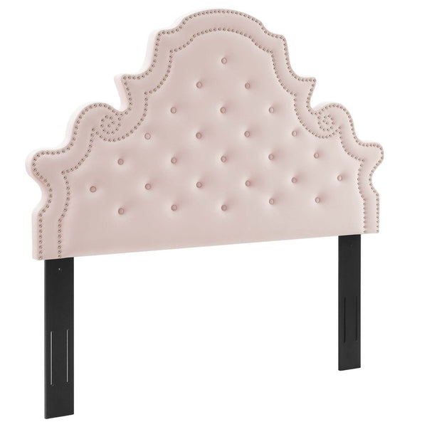 Modway Furniture Gwyneth Tufted Performance Velvet Queen Platform Bed by Modway - Glamorous Elegance for Your Bedroom Pink MOD-6751-PNK