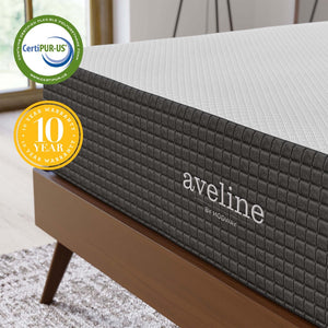 Modway Furniture Aveline 12" King Memory Foam Mattress - Gel-Infused Cooling, Pressure Relief & Motion Isolation MOD-6601-WHI