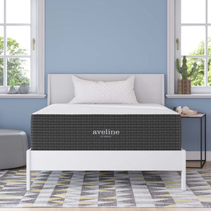 Modway Furniture Aveline 14" Gel-Infused Memory Foam Full Mattress – Cool Comfort, Pressure Relief & Easy Care Cover MOD-6603-WHI