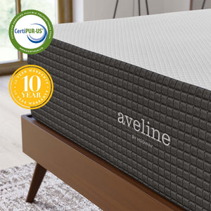 Modway Furniture Aveline 14" Gel-Infused Memory Foam Queen Mattress – Cool, Comfortable Sleep with Supportive Design MOD-6604-WHI