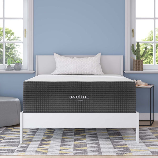 Modway Furniture Aveline 16" Gel-Infused Memory Foam Full Mattress for Superior Comfort & Cool Sleep Experience MOD-6607-WHI