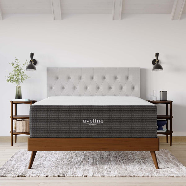 Modway Furniture Aveline 16" King Memory Foam Mattress - Cooling Gel-Infused, Pressure Relief, Motion Isolation Comfort MOD-6609-WHI