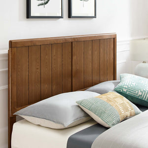 Modway Furniture Alana Twin Platform Bed - Mid-Century Modern Design with Sturdy Frame, Wood Slats & Angular Legs MOD-6618-WAL